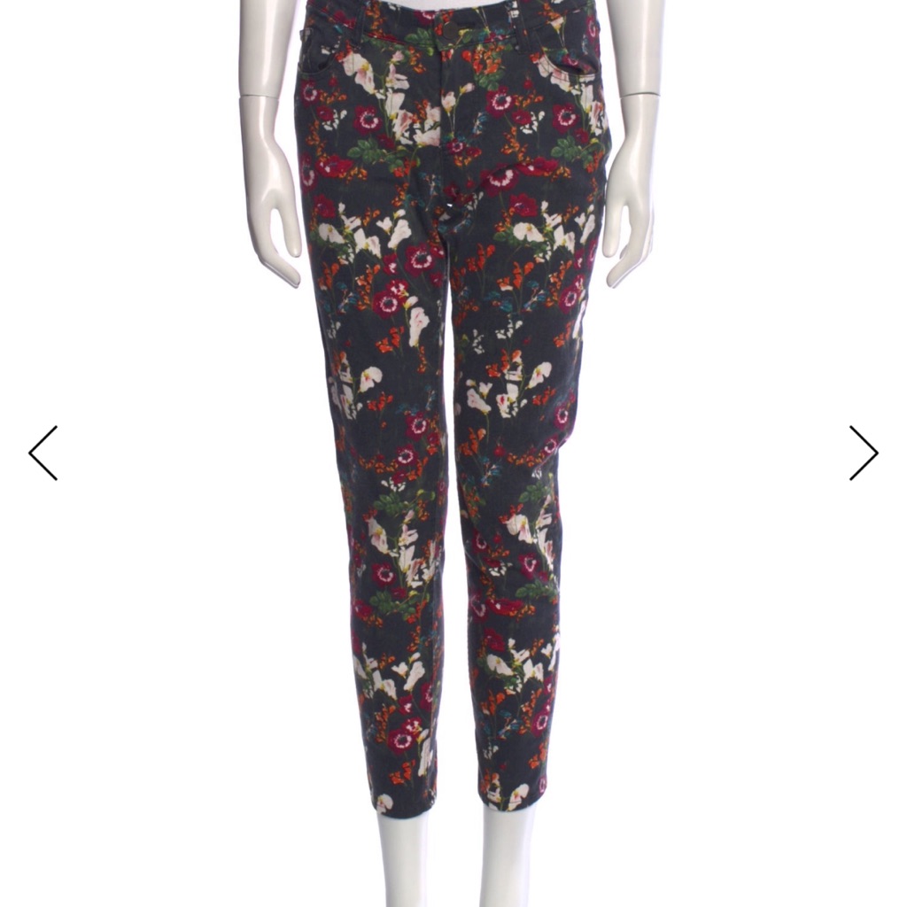 Alice + Olivia Multicolor Floral Skinny Jeans